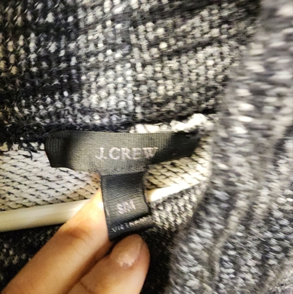 J. Crew Gray funel neck 100% Co gray pullover sweater size S/M - Picture 4 of 11